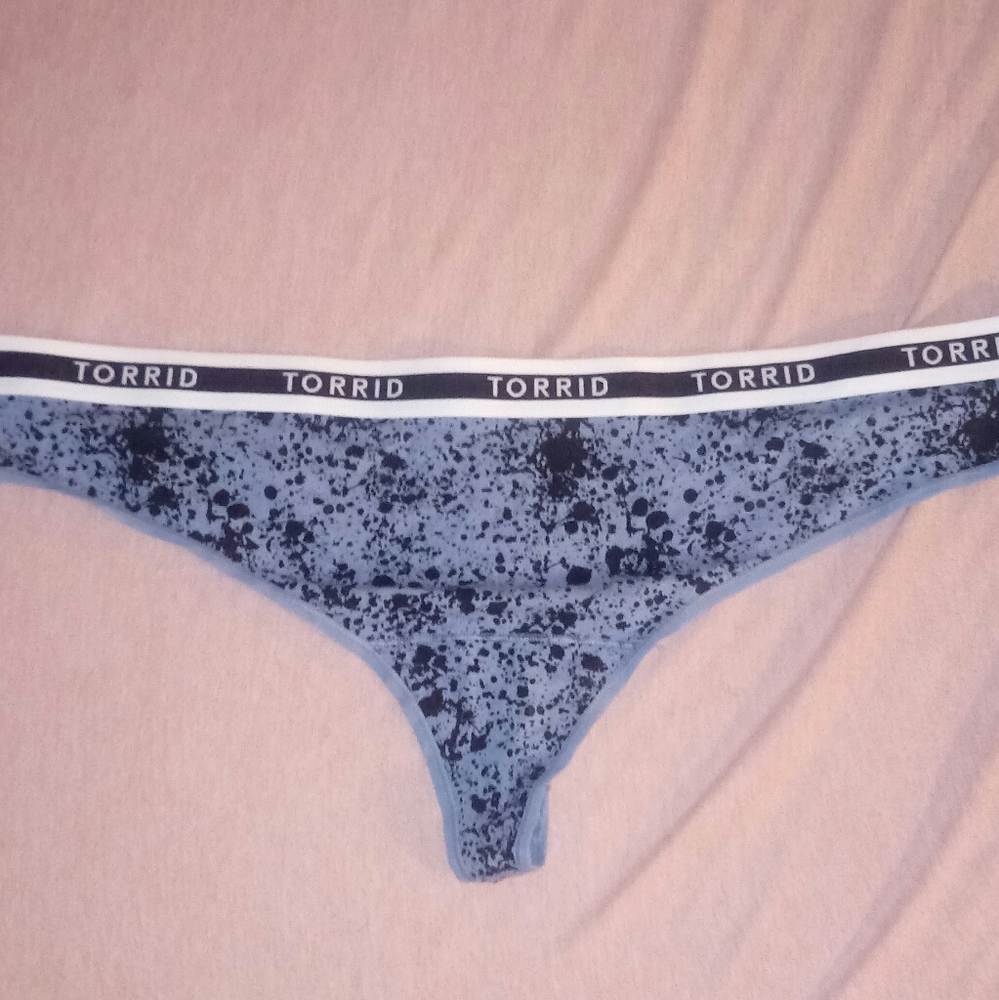Torrid Black and Blue Splatter Paint Panties 3X